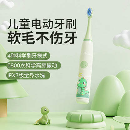 Cross-border new children's toothbrush cartoon Sonic toothbrush electric soft hair rechargeable children's electric toothbrush wholesale - image 2