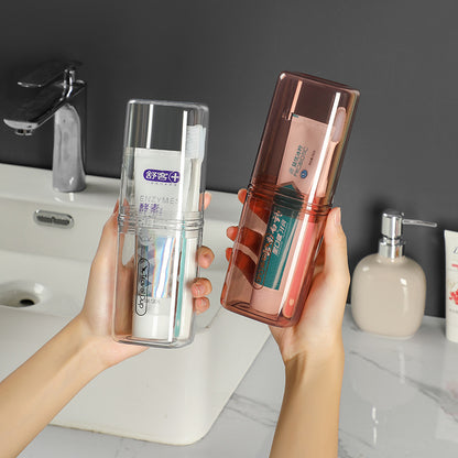 Travel Gargle Cup Portable Gargle suit Brush Cup Electric Toothbrush Storage Box Essential Artifact for Travel - image 3