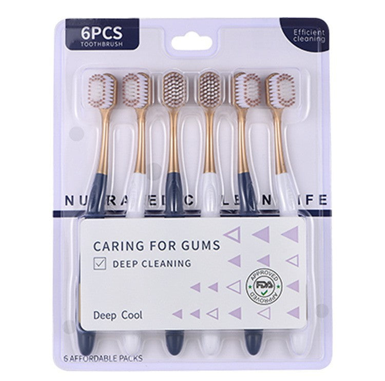 Shanmu Same Style Toothbrush Soft Bristle Toothbrush Adult Household 6 Pack Wide Head Gum Protection Toothbrush Manufacturer Wholesale - image 1