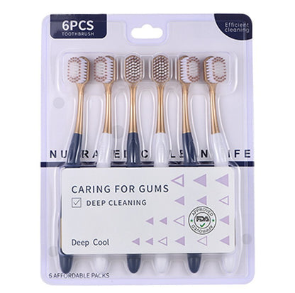 Shanmu Same Style Toothbrush Soft Bristle Toothbrush Adult Household 6 Pack Wide Head Gum Protection Toothbrush Manufacturer Wholesale - image 1