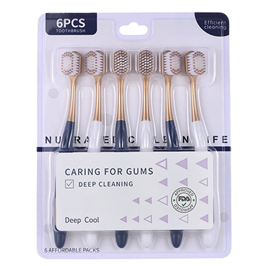 Shanmu Same Style Toothbrush Soft Bristle Toothbrush Adult Household 6 Pack Wide Head Gum Protection Toothbrush Manufacturer Wholesale - image 1