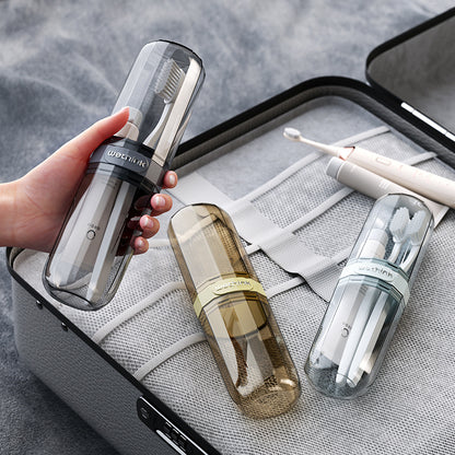 Travel portable toothbrush toothpaste suit storage box transparent household wash cup bathroom multifunctional toothbrush cup - image 2