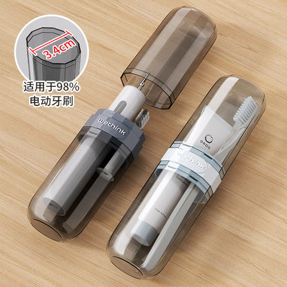 Travel portable toothbrush toothpaste suit storage box transparent household wash cup bathroom multifunctional toothbrush cup - image 3