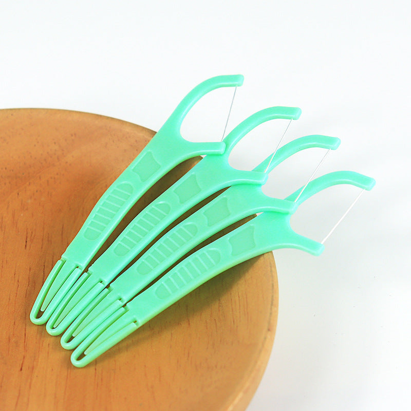 Cross-border new floss double-purpose toothpick line mint flavor disposable floss stick box 50 pcs factory in stock wholesale - image 3