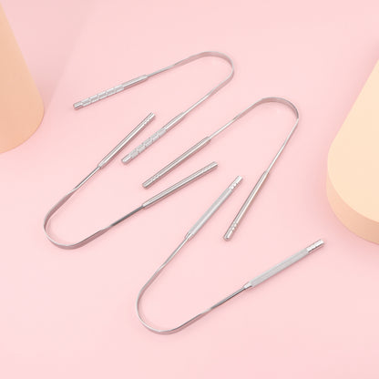 Stainless Steel U-shaped Tongue Scraper Tongue Cleaner Cleaning Oral Care Device to Remove Bad Breath Tongue Brush - image 2