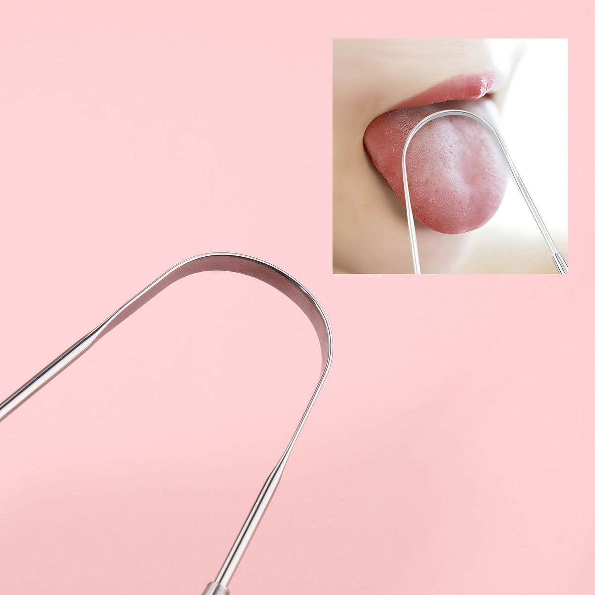 Stainless Steel U-shaped Tongue Scraper Tongue Cleaner Cleaning Oral Care Device to Remove Bad Breath Tongue Brush - image 4