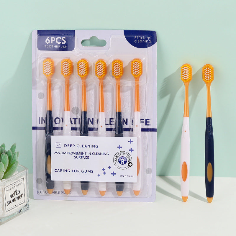 Sam's toothbrush with wide head household adult fine soft hair single 1 2 6 male and female students factory wholesale - image 2