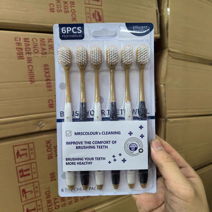 Sam's toothbrush with wide head household adult fine soft hair single 1 2 6 male and female students factory wholesale - image 3