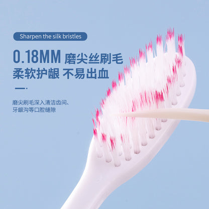 Non-Slip Silicone High-End Soft-Bristled Toothbrush for Adults Household Wholesale Supermarket Pendant Large Head Round Hole High-Density Toothbrush Wholesale - image 3