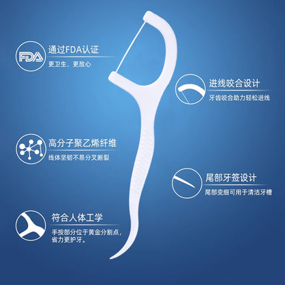 Dental Floss Oral cleaning boxed dental floss 50 PCs plastic dental floss multifunctional dental floss portable boxed dental floss stick - image 2