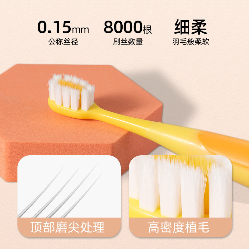 Xiujie children's soft hair toothbrush baby cartoon small dinosaur fat handle 2 soft hair manufacturers wholesale generation - image 3