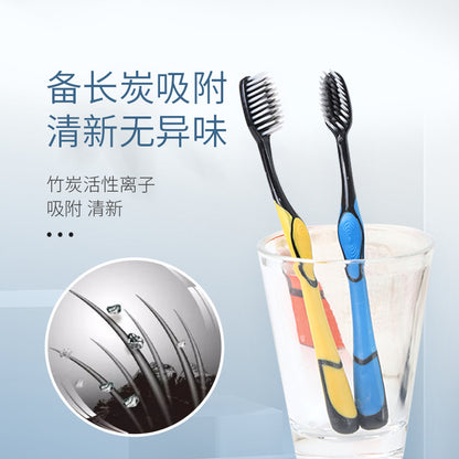 Bamboo Charcoal Soft-Bristled Toothbrush Little Doctor Adult Single High-End Toothbrush Hotel Home Department Store Toothbrush Wholesale Delivery - image 3