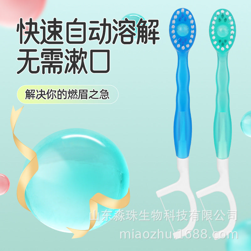 Separate packaging disposable mini burst bead toothbrush with dental floss adult soft hair portable travel wholesale - image 3