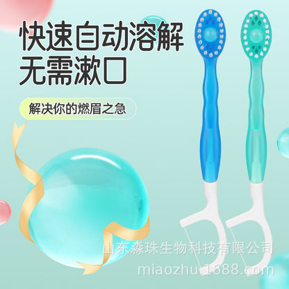 Separate packaging disposable mini burst bead toothbrush with dental floss adult soft hair portable travel wholesale - image 3