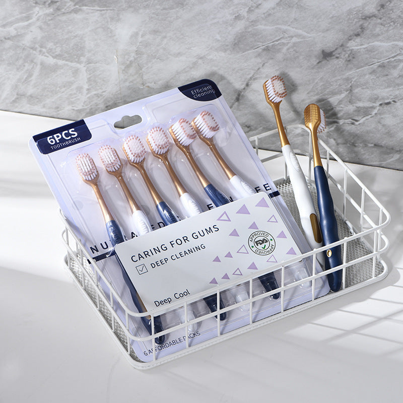 Sam's Same Toothbrush, High-End Soft-Bristle Toothbrush for Adult Household Use, 6-Pack Wide-Head Gum-Protecting Toothbrush Manufacturer Wholesale - image 2