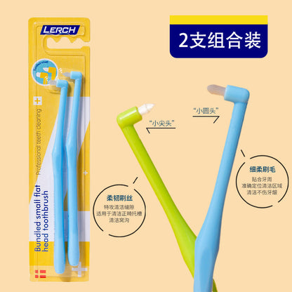 Two-Pack Orthodontic Toothbrushes, Single-Tuft Brush for Teeth Correction, Medical Oral Dental Small Pointed Brush, Pet Gap Brush - image 1