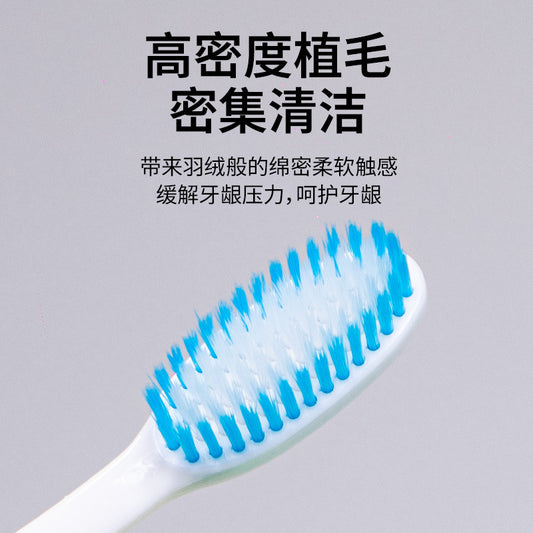 Shuchen Toothbrush Adult Wide Head Ultra-Fine Soft Bristles Multi-Color Couple Toothbrush Home Decoration Hospitality Home Men and Women Gum Protection - image 2