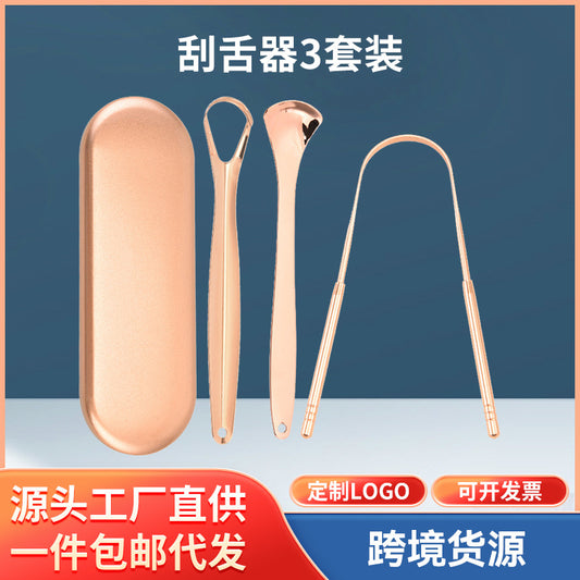 Stainless steel U-shaped tongue scraper large opening tongue coating cleaner deodorant oral cleaning tool iron box suit - image 1