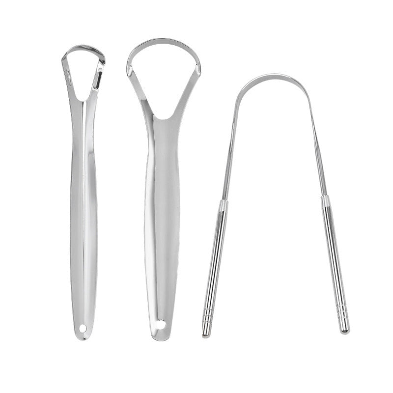 Stainless steel U-shaped tongue scraper large opening tongue coating cleaner deodorant oral cleaning tool iron box suit - image 2