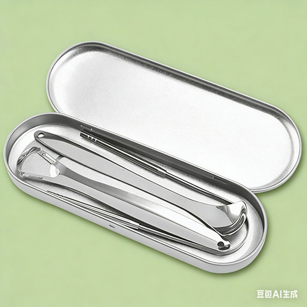 Stainless steel U-shaped tongue scraper large opening tongue coating cleaner deodorant oral cleaning tool iron box suit - image 3