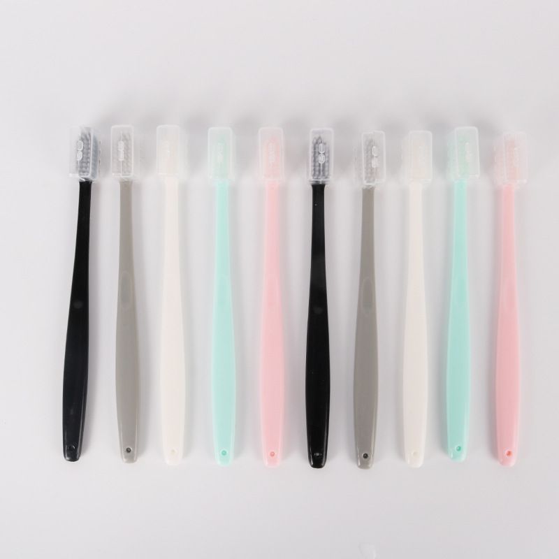 Macaron Soft-Bristled Disposable Hospitality Toothbrush for Home Guests to Clean between Teeth and Clean Adult Small Head Toothbrush - image 2