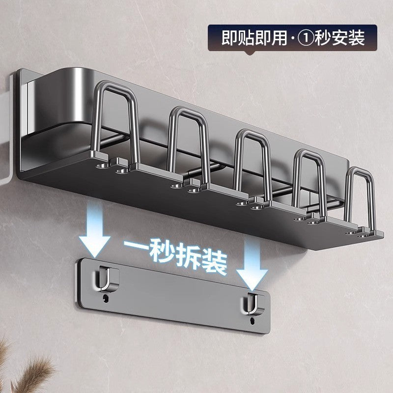 Electric tooth Cup toothpaste toothbrush rack household suit punch-free bathroom mouthwash Cup wall hanging - image 1