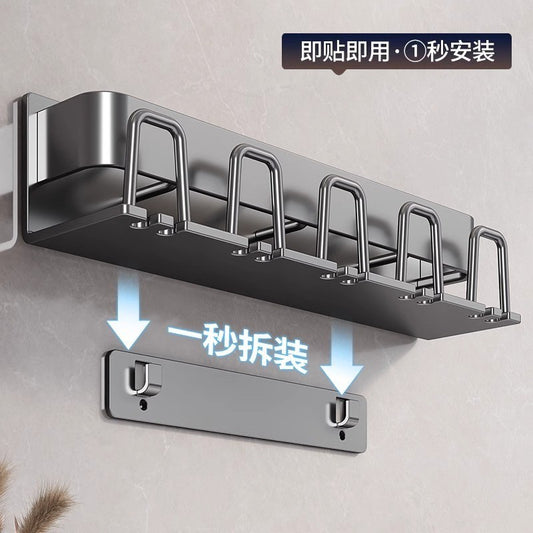 Electric tooth Cup toothpaste toothbrush rack household suit punch-free bathroom mouthwash Cup wall hanging - image 1