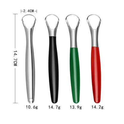 Stainless Steel Tongue Scraper Tongue Coating Cleaner Tongue Scraper Cleaning Tongue Coating to Halitosis Oral Care Tools suit - image 2