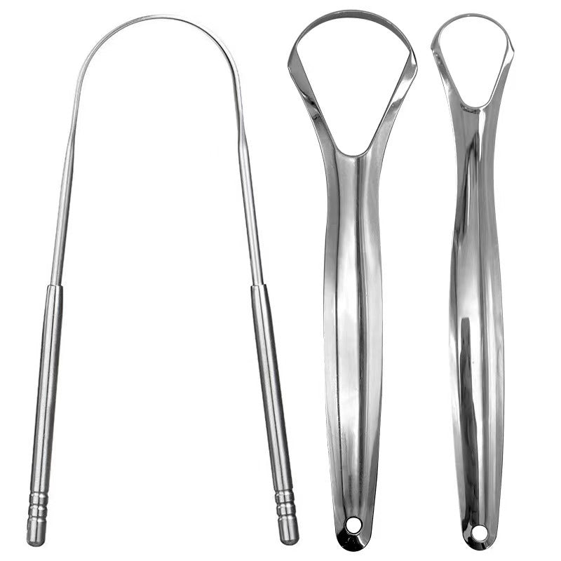 Stainless steel tongue scraper tongue cleaner tongue scraper tongue brush oral cleaning tool kit brush tongue scraper - image 4