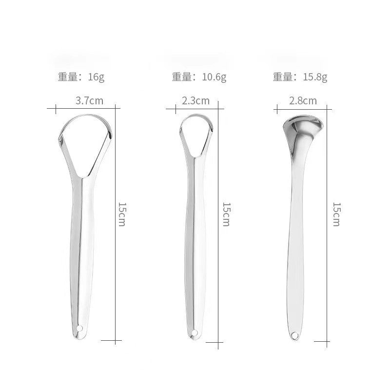 Stainless steel tongue scraper tongue cleaner tongue scraper tongue brush oral cleaning tool kit brush tongue scraper - image 5