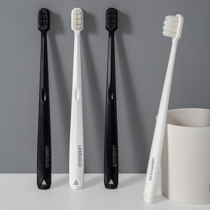 Haoniu Toothbrush Soft-Bristled High-End Toothbrush Household Bundles of Ten Thousand Hairs Yangzhou Douyin Daily Necessities Toothbrush Wholesale - image 4