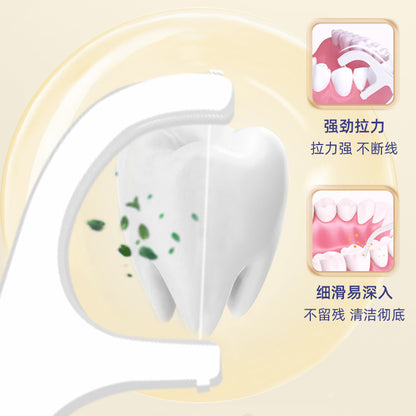 Disposable dental floss 50 boxed dental floss sticks high elastic toothpicks oral hotel independent packaging cross-border English bag - image 2