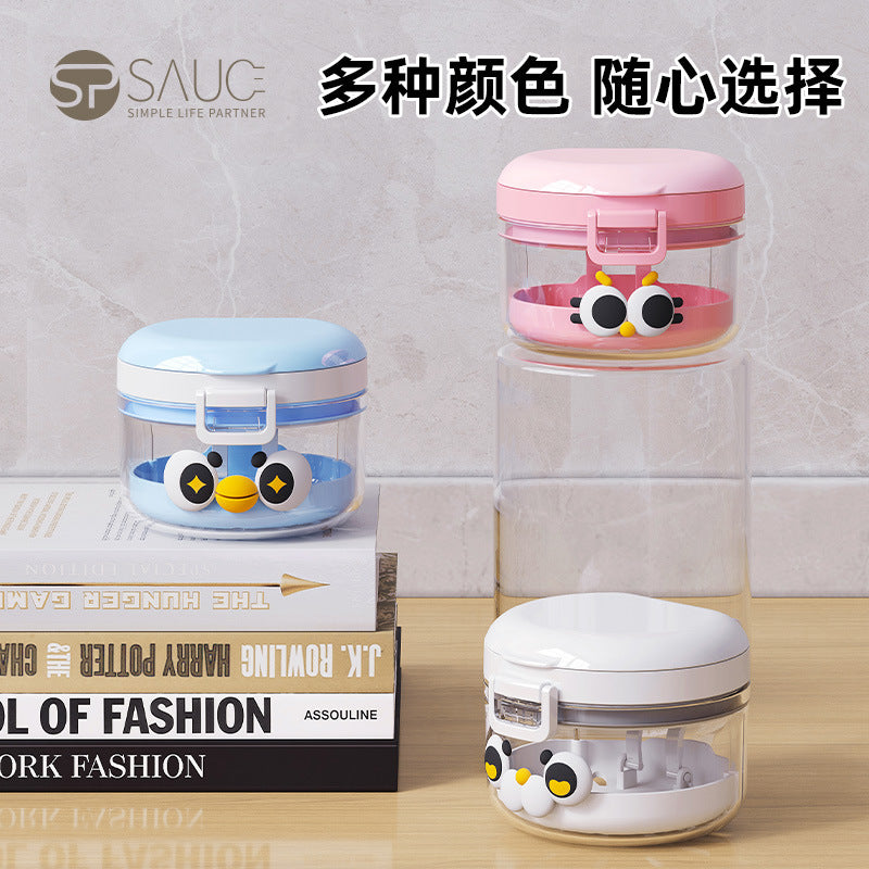 Japanese Dust-Proof Braces Box Denture Cleaner Box Retainer Storage Box Retainer Orthodontic Box with Mirror - image 1