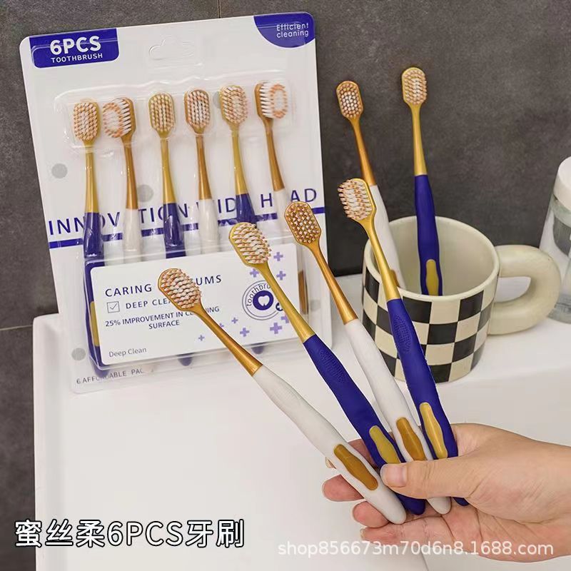 Shan Mu Supermarket Same Style Wide-head Misi Soft High-grade Toothbrush Adult Soft Hair High-density Household Deep Cleaning Mouth - image 2
