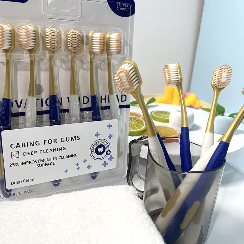 Shan Mu Supermarket Same Style Wide-head Misi Soft High-grade Toothbrush Adult Soft Hair High-density Household Deep Cleaning Mouth - image 3
