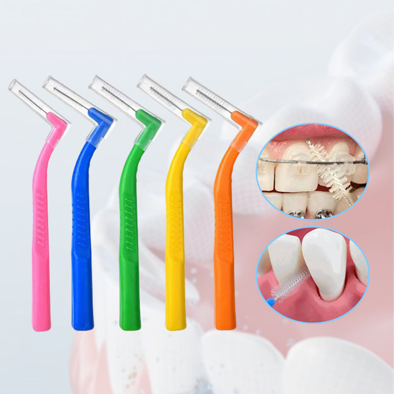 L-Shaped Interdental Brush, Gap Brush, Soft-Bristled Toothbrush, Correction Interdental Brush, Orthodontic Wisdom Toothbrush, Tooth Gap Brush - image 1