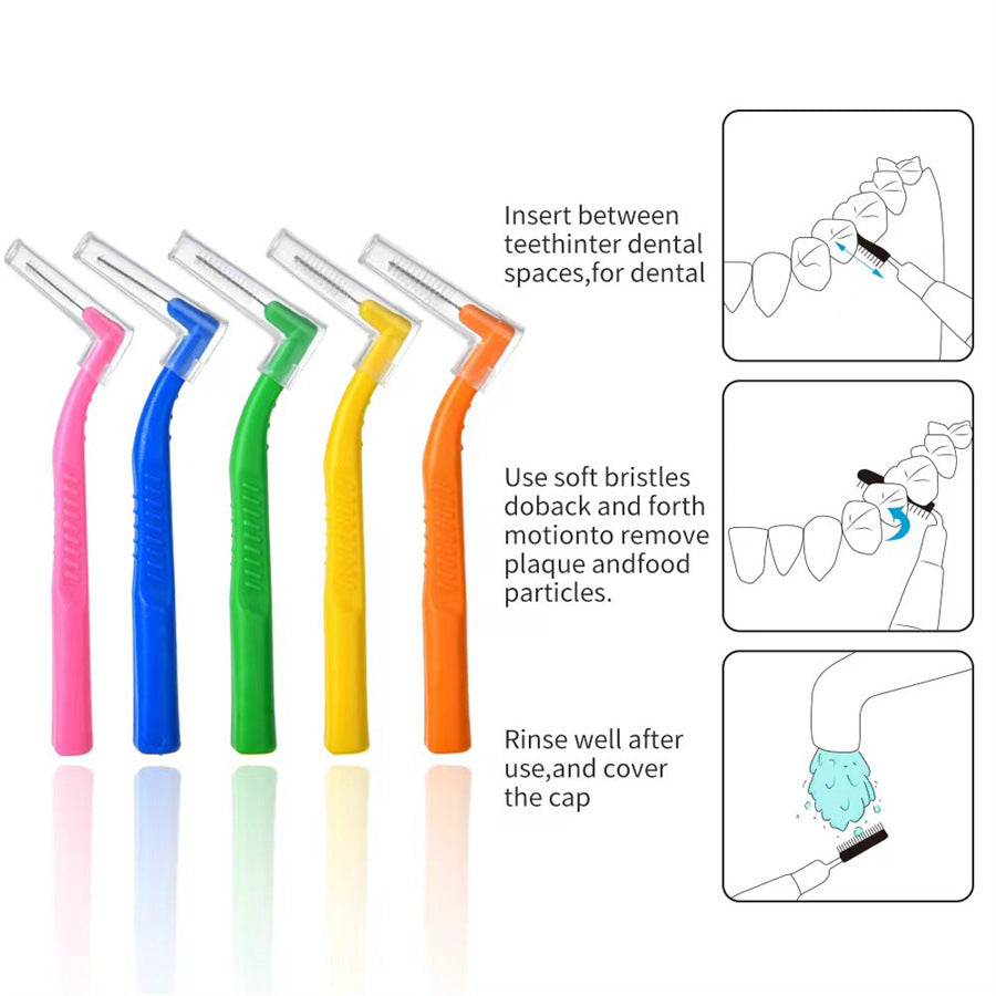 L-Shaped Interdental Brush, Gap Brush, Soft-Bristled Toothbrush, Correction Interdental Brush, Orthodontic Wisdom Toothbrush, Tooth Gap Brush - image 4