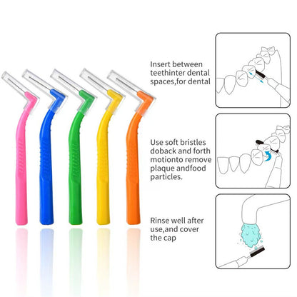 L-Shaped Interdental Brush, Gap Brush, Soft-Bristled Toothbrush, Correction Interdental Brush, Orthodontic Wisdom Toothbrush, Tooth Gap Brush - image 4