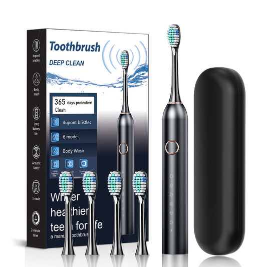 Cross-border exclusive for a new six-gear adult household TPC rechargeable toothbrush soft hair cleaning electric toothbrush - image 1