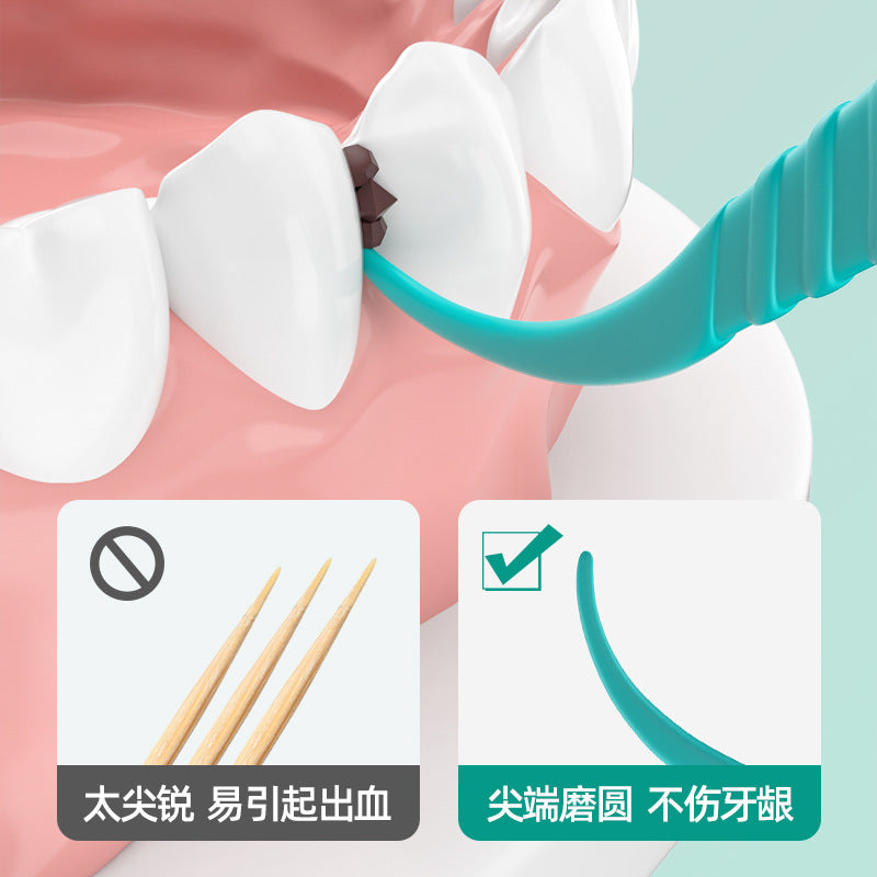 Antibacterial Dental Floss 50 Box Portable Teeth Picking Oral Interdental Cleaning Care Disposable Dental Floss Sticks Spot Wholesale - image 4