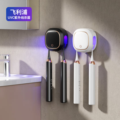 Intelligent UV Toothbrush Sterilizer Sterilization Box Drying Tooth Cup Storage Shelf Electric Wall Hanging Storage - image 1