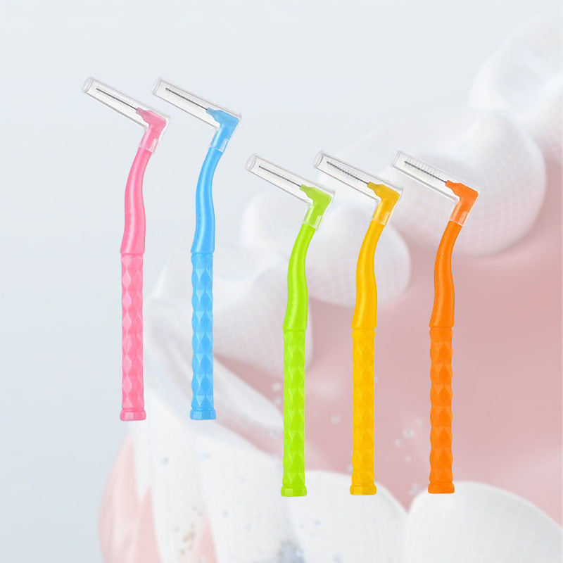 L-Shaped Interdental Brushing Gap Brush Orthodontic Toothbrush Wisdom Teeth Soft-Bristled Tooth Correction Interdental Brush Fine Toothbrush - image 1