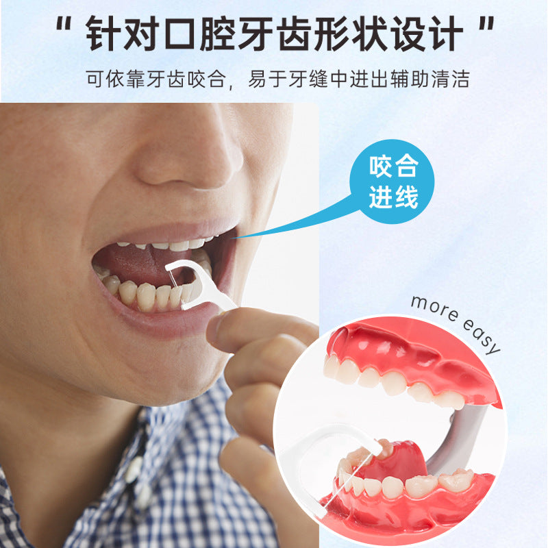 Fruit-Flavored Dental Floss Sticks, Single-Use, Portable Travel Size, Disposable Toothpicks for Cleaning between Teeth and Oral Hygiene - image 3