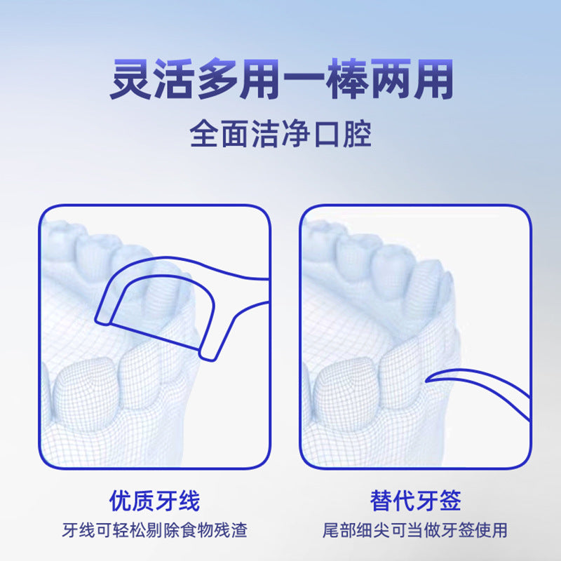 Aowei Superfine Floss Stick Disposable Toothpick Dental Floss Home Pack Portable Floss Box Classic Smooth Dental Floss - image 4