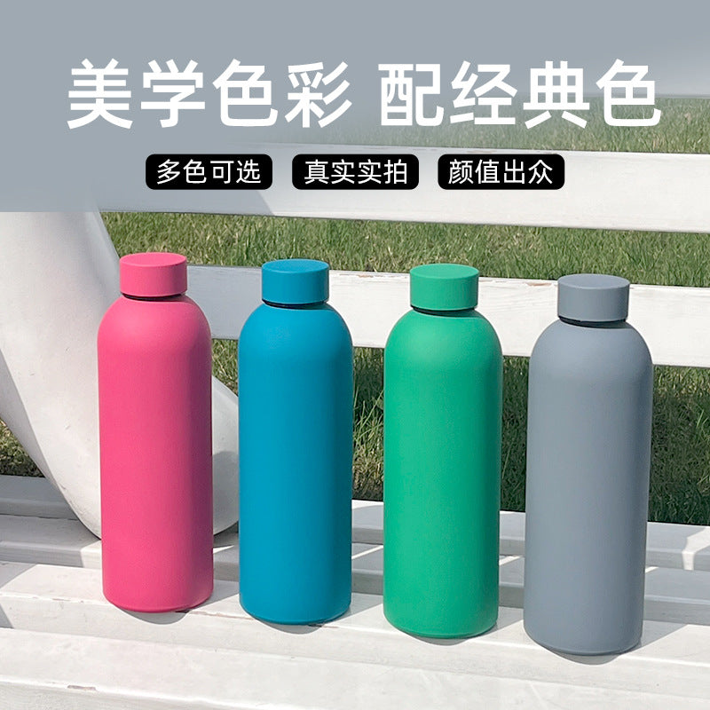 Stainless Steel Vacuum American-Style Small-Mouth Bottle Outdoor Insulated Cup Large-Capacity Sports Water Bottle Cold Water Cup Cross-Border Customization - image 2