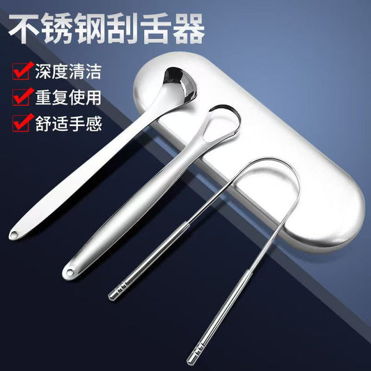 Factory in stock U-shaped cleaning oral tool tongue coating cleaner stainless steel tongue scraper tongue cleaning - image 1