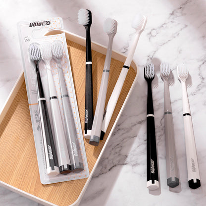 Japanese-Style Premium Toothbrush Soft Bristles Household Set Adult Wide Head Teeth Cleaning Portable Three-Pack Cross-Border Wholesale - image 2