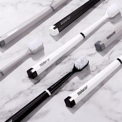 Japanese-Style Premium Toothbrush Soft Bristles Household Set Adult Wide Head Teeth Cleaning Portable Three-Pack Cross-Border Wholesale - image 4