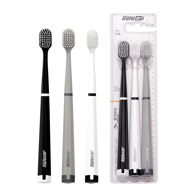 Japanese-Style Premium Toothbrush Soft Bristles Household Set Adult Wide Head Teeth Cleaning Portable Three-Pack Cross-Border Wholesale - image 5