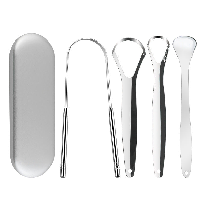 Tongue Scraper Stainless Steel Tongue Coating Cleaner Large Opening Small Opening U-shaped Tongue Scraping Gel Tongue Coating Brush Cross-border Exclusive - image 5